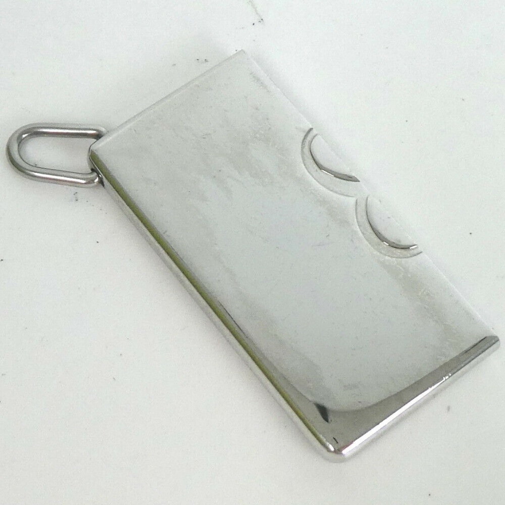 HERMES Pendant top Silver half infinity